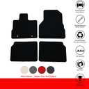 Floor Mats Compatible with 10-17 Chevy Equinox, Black Nylon Flooring Protection Interior Carpets by IKON MOTORSPORTS, 2011 2012 2013 2014 2015 2016