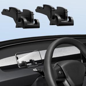 Silicone Car Cell Phone Mount On The Vent for Tesla Model Y and Model 3 2023 2022 2021 2020 2019 2018 2017 Harmless Material Easy to Install iPhone Mobilephone Holder - 2 Packs