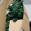 5 ft Pre-lit PVC Artificial Half Christmas Tree with 250-Lights