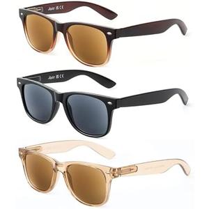 LADEESSE 2 Pack Reading Sunglasses for Women, UV400 Sun Readers Glasses Spring Hinge Outdoor Sunglasses(Not bifocal)