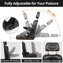 Thickened Universal Forklift Seat with Safety Belt, Adjustable Backrest & Armrest & Headrest for Tractor Excavator, Skid-Steer, Backhoe, Telehandler
