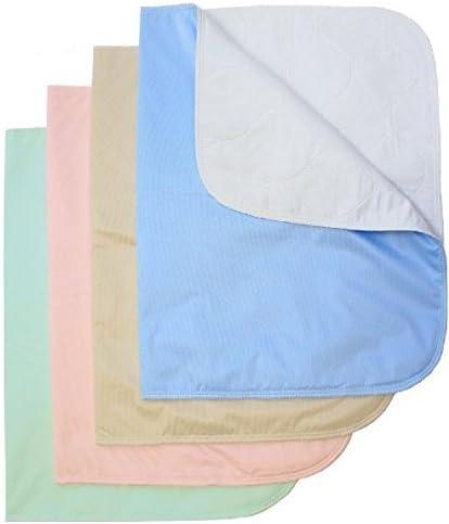 Platinum Care Pads Washable Bed Pads/Chair Pads for Incontinence - Size 18x24 - Pack of 4 (1 Blue 1 Green 1 Pink 1 Tan)