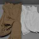 Girls Clothing Sets Sleeveless Bow Crop Top Wide Leg Linen Pants 2025 Summer Outfits Cute Kids Clothes (9-10 Years, Z-camel)