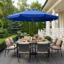 ABCCANOPY 10FT Scalloped Patio Umbrella Table Market Umbrella, Blue