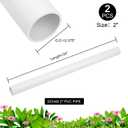 CKVIHAV 2Pcs 2 Inch PVC Pipe 34"(2.83FT) Long White Sch40 Industrial PVC Pipes for Home DIY, Greenhouse, Garden, Farm, Workshop, Furniture Grade(2" x 34"L)