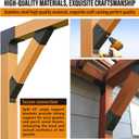 4pack 45 Degree Angle Support Bracket, for 4x6 (Actual 3.5''x5.5'') Pergolas, Gazebo, Deck Porch, Cabin Elevated Wood Support Kit (Frosted-Black)