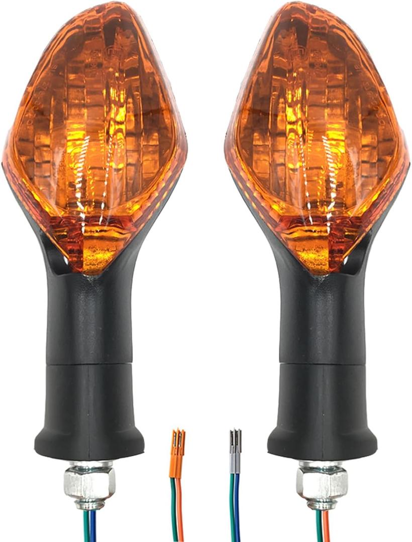 2Pcs Motorcycle Turn Signals Indicator Light Compatible with Honda NC700 NC750 CTX700 CBR500 CBR650 MSX125 CMX300 CB400F 650F CBR650F CRF250L Motorcycle Winker Indicator (Amber)