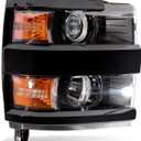 Headlights Halogen Assembly fits 2015-2019 Chevy Silverado 2500HD