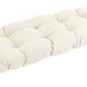 Blazing Needles Twill Tufted Bench Cushion, 55" x 19", Natural 1 Count