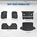 Floor Mats for Honda CRV 2017-2022 Gas Only, with Cargo Mat