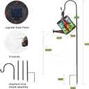 Solar Watering Can with Lights, Cardinal Bird Large Solar Watering Can with Cascading Lights Hanging Outdoor Garden Lantern Glass and Metal Waterproof for Front Porch Backyard Decor for Mom