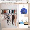 42 Pack Curtain Rings with Clips 1.5" Interior Diameter,Metal Drapery Clips with Rings,Curtain Clips,Strong Vintage Decorative Rustproof Drapery Ring with Hooks for Bathroom,Bedroom (Bronze)