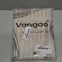 Vangao Stripe Farmhouse Kitchen Curtains 36 Inch Length Linen Cafe Curtains Tickingstripe Tier Drapes Pinstripe Semi-Sheer Window Treatments Rod Pocket 2 Panels Taupe on Beige