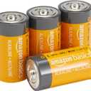 Amazon Basics C Cell Alkaline All-Purpose Batteries, 1.5 Volt, 5-Year Shelf Life, Reliable Power for Toys, Clocks, Flashlights, 4-Pack