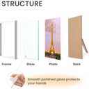 upsimples 5x7 Picture Frame Set of 3, Made of High Definition Glass for 5 x 7 White Frames, Wall and Tabletop Display Thin Border Photo Frame for Home Dcor