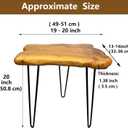 Natural Edge End Table, Live Edge Side Table with Hairpin Legs, Small Natural Wood Coffee Table ，Stump End Table for Living Room, Bedroom, Farmhouse Decor (20" L x 13" W x 20" T)
