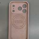 Vooii Magnetic for iPhone 17 Pro Case, Compatible with Magsafe (Premium Liquid Silicone) (Integrated Camera Control Button) Full Body Protective Anti-Scratch Microfiber Lining 6.3", Chalk Pink