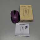 TECKNET Wireless Mouse, 2.4G Ergonomic Optical Mouse, Computer Mouse for Laptop, PC, Computer, Chromebook, Notebook, 6 Buttons, 24 Months Battery Life, 2600 DPI, 5 Adjustment Levels - Purple