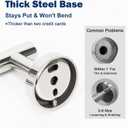 NearMoon Bath Towel Bar, Thicken Stainless Steel Shower Towel Rack Holder Wall Mounted for Bathroom, 20-lnch Overall Length-17-lnch Usable Hanging Space (1 Pack, Chrome Finish)