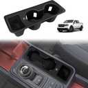 Muslogy Center Console Cup Holder Inserts Compatible with 2022-2026 Ford Maverick Accessories Middle Console Drink Holder Silicone Black Organizer Non-Slip Drink Stopper