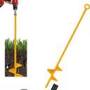 18'' Shed Anchors for High Wind,Heavy Duty Metal Hurricane Ground Stakes Anchors Screw in Trampoline Anchors for Swing SetCamping Tent,Car Ports,Canopy,Sand Tent,Gazebo,Dog (Yellow)
