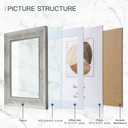 XUANLUO 8x10 Picture Frames Set of 4 Rustic Retro Photo Frame with HD Plastic Cover for Wall Mount and Tabletop Display Family Friends Wedding Gift