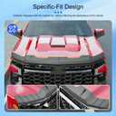 Hood Protector Compatible with 2019-2026 Chevy Silverado 1500 Hood Shield TPE Front Shield Deflector Replacement for 2019 2020 2021 2022 2023 2024 2025 2026 Chevy Silverado 1500 Accessories