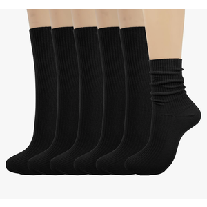BomKinta Calf Socks for Women - Thin Solid Cotton Crew Socks - Casual Cute Above Ankle Sock 5-9