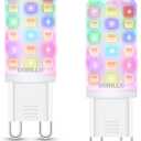 G9 Smart Bulb, Standard Size WiFi LED Light, 2W 200LM, RGB + Warm to Cool White (2700K-6500K), Compatible with Alexa & Google Assistant, Dimmable App Control, No Hub Required, 2-Pack (Multi-colored)