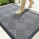 OLANLY Front Door Mat Outside Entrance 35x23, Waterproof Heavy-Duty Doormat