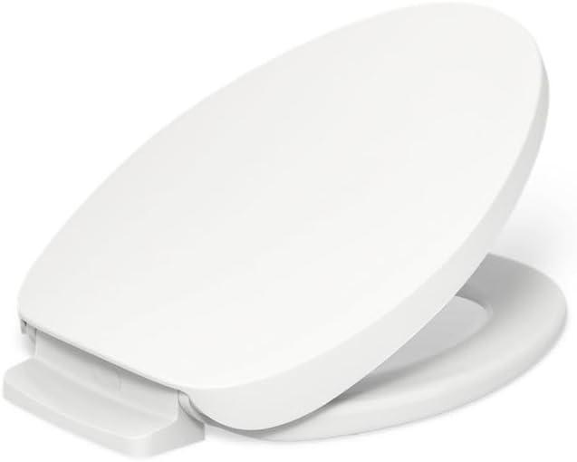 KOHLER 10349-0 PureWarmth Heated Elongated Toilet Seat, Soft Close Toilet Seat, Quiet-Close, Slow Close, Night Light, White