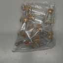 Sherli 45 Pcs Small Mini Glass Bottles with Cork Stoppers Small Glass Jars with Lids Tiny Spell Jars with 50 Eye Screws and 3 Funnels for DIY Art Craft (0.5ml, 1ml, 3ml, 5ml, 10ml)