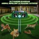 2 Pack Solar Ultrasonic Animal Repellent Outdoor,Waterproof Sonic Fortress Pro Animal Repeller Deterrent Devices with Motion Detector -Scare Deer,Cat,Squirrel,Rabbit,Dog,Raccoon,Skunk Garden Yard Farm
