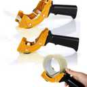 Acrux7 2 PCS 2 Inch Packing Tape Gun, Rapid Replace Packing Tape Dispenser Guns with Ergonomic Grip, Handheld Tape Gun Dispenser Heavy Duty Tapes Sealing Cutter for Carton Packaging, Boxes Sealing