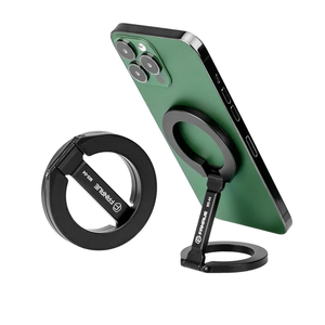 Double Magnetic Ring Phone Holder â€“ Quick Attach to Any Iron Surface | Swivel & Tilt Adjustable | Compatible with iPhone 16/15/14/13/12 (MS-04)