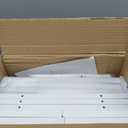 Bamboo Under Bed Storage Containers- Underbed Organizer with Wheels with Large Capacity Dust Bag,Sturdy Wood Rolling Under Bed Shoe Storage Organizer 2 Packs (White, 2 Packs (23.62"16.54"))