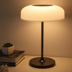 Solar LED Cordless Table Lamp Portable 4000mAh Rechargeable Bedside Table Lamp with Stepless Dimming & 2 Color Temperatures for Patio, Bar, Restaurant, Home, Bedroom, Dining