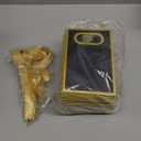 Kolldenn 24 Pcs Small Gift Bags with Bow 6.3 x 3.9 x 2.8 Inch Thank You Gift Bags Elegant Mini Paper Bag with Handles for Wedding Bridal Birthday Baby Shower Bridesmaid Party Favors(Black)