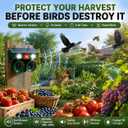 2026 Solar Bird Repellent Devices Outdoor with Dual Speakers,Pigeon Deterrent for Balcony Patio Pool Garden Fruit Trees Orchard,Motion Sensor Flash Light Bird Scare Device for House Porch Rooftop