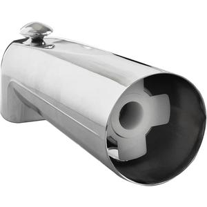 SENTO Slip On Silver Universal Bathroom Tub Spout with Diverter, Durable Heavy Duty Metal Bathtub Faucet with Shower Diverter - 7 Inches 1/2" Copper Pipe, Polished Chrome