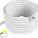 16.5FT Portable Dehumidifier DrainHose - Cuttable Rubber Adapter & Clamp, Flexible Universal AC Replacement Hose Kit