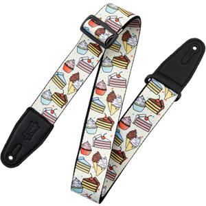 Levy's Leathers Tasty Grooves Series 2" Wide Polyester Guitar Strap with Adjustable Length (Black)