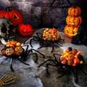 3 Pcs Extra Large Halloween Spider Candle Holders Spooky Table Centerpiece 9.5 Inch Vintage Black Spider Dish Tea Light Candle Holders Candy Bowl for Halloween Party Home Decor