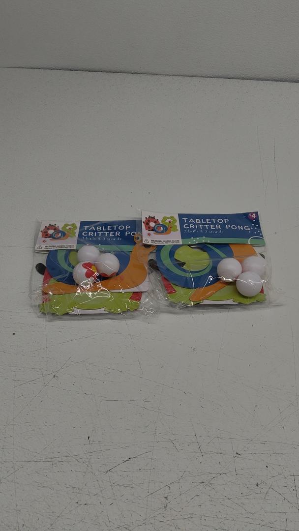 Tabletop Critter Pong 3 Bols And 3 Stands 2 Pack