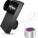 84049 Adjustable 0-5" Periscope Dryer Vent Kit  Telescoping Duct Hose Adapter for Tight Spaces, Replacement Vents with 2 Clamps and Foil Tape Included