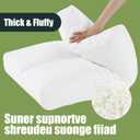 HOMBYS 3 Packs Shredded Foam Couch Back Cushion Replacement, Stuffing & Supportive Sofa Waist Cushion, Lumbar Support Pillow for Sofa & Couch, Removable Back Pillow,(24"x18")