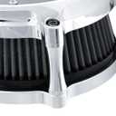 High Flow Air Filter Intake Kit with Skull Design for Harley Dyna Softail Touring EVO (Chromed, Built-in Breather) 1993-2017