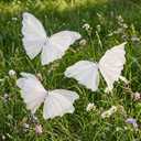 3 Pcs Butterfly Decorations Mariposas Grandes para Decoracion, 3D Hanging Big Butterflies Decor 19 Inch for Baby Shower Women Birthday Decorations Flowers Garden Wall Wedding Decor(White,Purple,Pink)