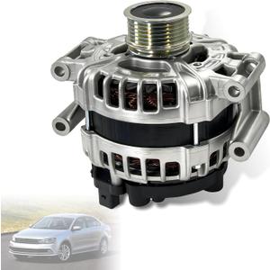 Alternator 06J903023T 12V 140A Compatible with Volkswagen Jetta& Beetle 2013 2014 2015 2016 2017, Passat 2014 2015 2016 2017, 6-Groove Clutch Pulley, CW, Replace# 06K903023 11723