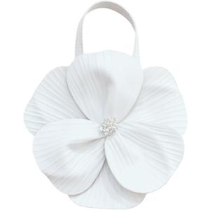 Women's Clutch Purse for Women, Floral Handbag PU Leather Evening Bag Wedding & Party Crossbody Bag (White)